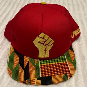 DTA Don’t Trust Anyone Red and Yellow Snapback Hat with Custom Brim